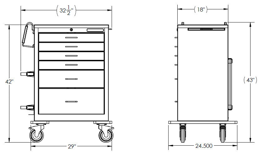 Boyd Industries | Prestige Line | Code (Emergency) Cart